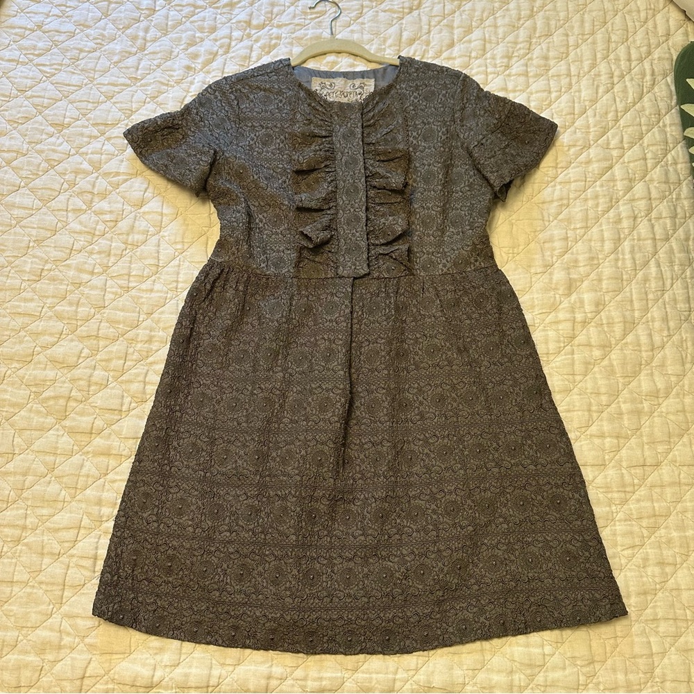 Johnny Was Pete & Greta Silk Embroidered Dress